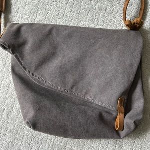 Brand new large canvas and leather messenger bag crossbody